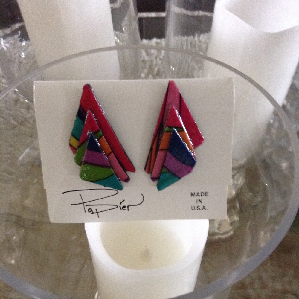 PUCCI PRINThandmade retro earrings multicolors